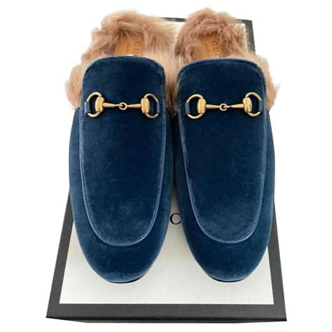 gucci velvet princetown|gucci princetown mules women.